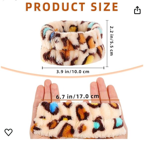 Face Washing Wrist Bands Fun Cheetah Print 8 PCS (4 pairs) (SKU: 28MI) - Picture 3 of 8